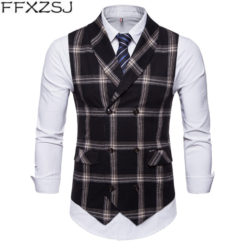 FFXZSJ2019 New Slim Fit Mens Waistcoat Casual Suit Vest Men Plaid Style Men Chalecos Hombre Business Dress Vest Sleeveless Gilet, Gray
FFXZSJ2019 New Slim Fit Mens Waistcoat Casual Suit Vest Men Plaid Style Men Chalecos Hombre Business Dress Vest Sleeveless Gilet, Gray