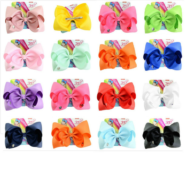 20 Colors mixed 8 inch large Jojo bow with card fabric ribbon polyester hair bows baby girl bowknot hairpin hair accessories, As photo
20 Colors mixed 8 inch large Jojo bow with card fabric ribbon polyester hair bows baby girl bowknot hairpin hair accessories, As photo