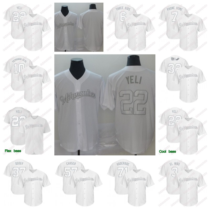 22 Christian Yelich Yeli 2019 Players Weekend Travis Shaw Mayor-DDC Cain Lorenzo Three Kid Jeremy Jeffress Orlando Arcia EL NINO Jersey, Cool base mens s-xxxl
22 Christian Yelich Yeli 2019 Players Weekend Travis Shaw Mayor-DDC Cain Lorenzo Three Kid Jeremy Jeffress Orlando Arcia EL NINO Jersey, Cool base mens s-xxxl
