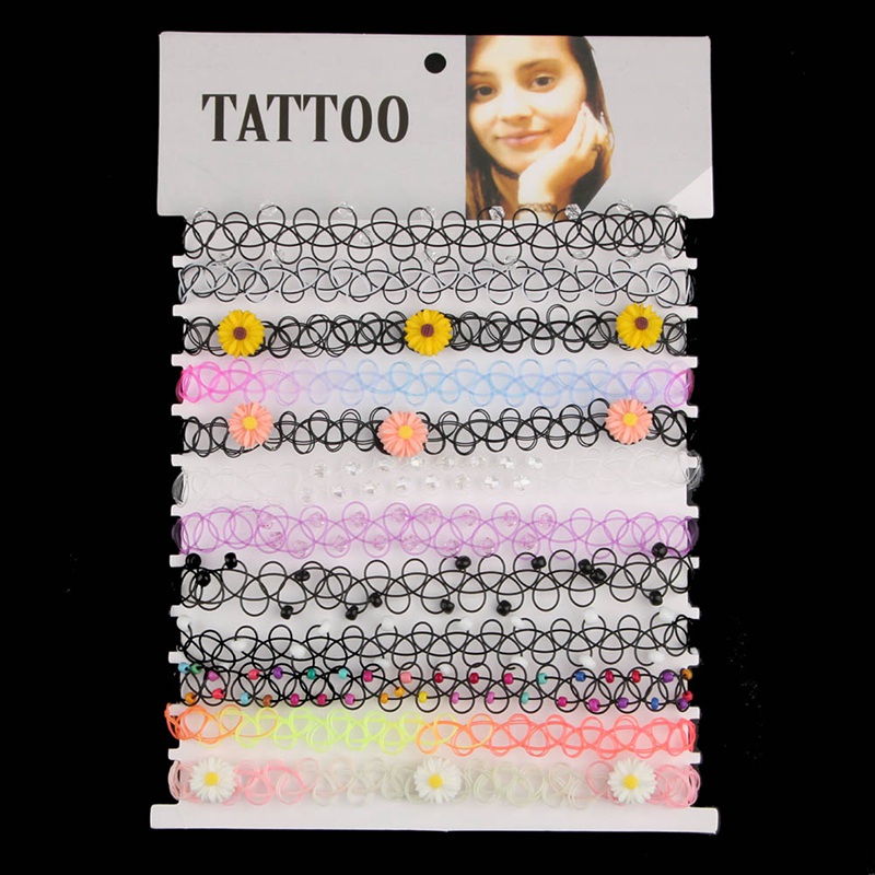 12Pcs/Set Fish Line Chokers Tattoo Rainbow Chokers Vintage Flower Girls Stretch Gothic Punk Elastic Collares Women Jewelry
12Pcs/Set Fish Line Chokers Tattoo Rainbow Chokers Vintage Flower Girls Stretch Gothic Punk Elastic Collares Women Jewelry