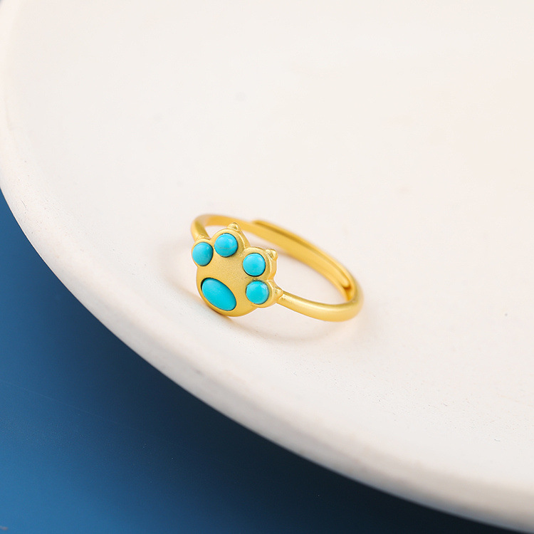 CMajor S925 Sterling Silver Gemstone Jewelry Creative Animal Footprints High Quality Brand New Turquoise Fashion Rings for Women
CMajor S925 Sterling Silver Gemstone Jewelry Creative Animal Footprints High Quality Brand New Turquoise Fashion Rings for Women