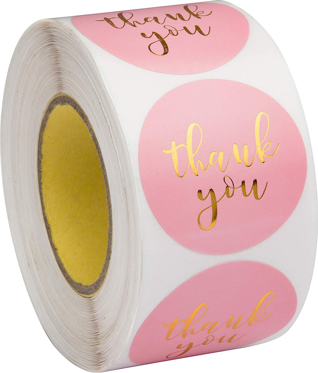 Seal Label Thank You Sticker Roll 1inch Round Pink Holiday Handmade Wedding Gift Envelope Package Seal Self-adhesive 500pcs Thanksgiving
Seal Label Thank You Sticker Roll 1inch Round Pink Holiday Handmade Wedding Gift Envelope Package Seal Self-adhesive 500pcs Thanksgiving