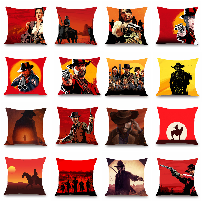 Popular Game Red Dead Redemption 2 Pattern Print Cotton Linen Polyester Throw Pillow Cases Car Cushion Cover Sofa Home Decor Pillowcase, Multicolor
Popular Game Red Dead Redemption 2 Pattern Print Cotton Linen Polyester Throw Pillow Cases Car Cushion Cover Sofa Home Decor Pillowcase, Multicolor