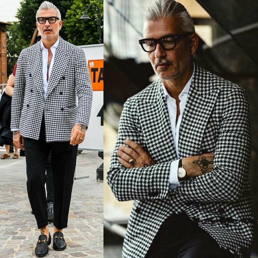 Latest Design Double-Breasted Houndstooth Wedding Men Suits Peak Lapel Two Pieces Business Groom Tuxedos (Jacket+Pants+Tie) W1292, Same as image
Latest Design Double-Breasted Houndstooth Wedding Men Suits Peak Lapel Two Pieces Business Groom Tuxedos (Jacket+Pants+Tie) W1292, Same as image