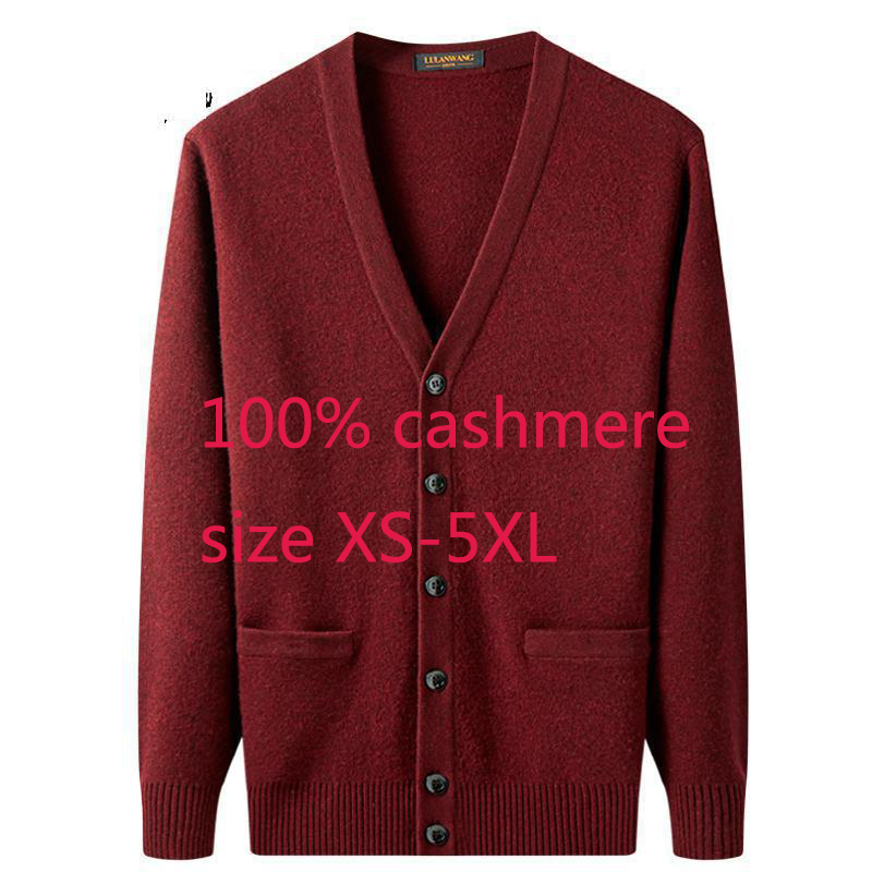 New Arrival High Quality Men 100% Cashmere Thickened Jacket Sweater Casual Computer Knitted V-neck Cardigan Men Plus Size -5XL, Brown
New Arrival High Quality Men 100% Cashmere Thickened Jacket Sweater Casual Computer Knitted V-neck Cardigan Men Plus Size -5XL, Brown