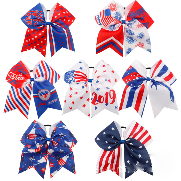 4th of July Cheer Bow Patriotic Glitter Elastic Hair Ties Cheerleader Bow With Ponytail Holder For Girl Cheerleader FJ366, Slivery;white
4th of July Cheer Bow Patriotic Glitter Elastic Hair Ties Cheerleader Bow With Ponytail Holder For Girl Cheerleader FJ366, Slivery;white