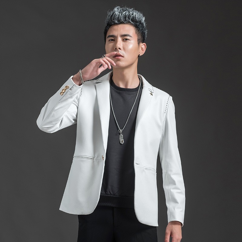 Brand Genuine Leather Men Luxury Lapel Slim Fit Business Cowhide Suit Jacket Fashion Single Button White Blazer Plus Size
Brand Genuine Leather Men Luxury Lapel Slim Fit Business Cowhide Suit Jacket Fashion Single Button White Blazer Plus Size