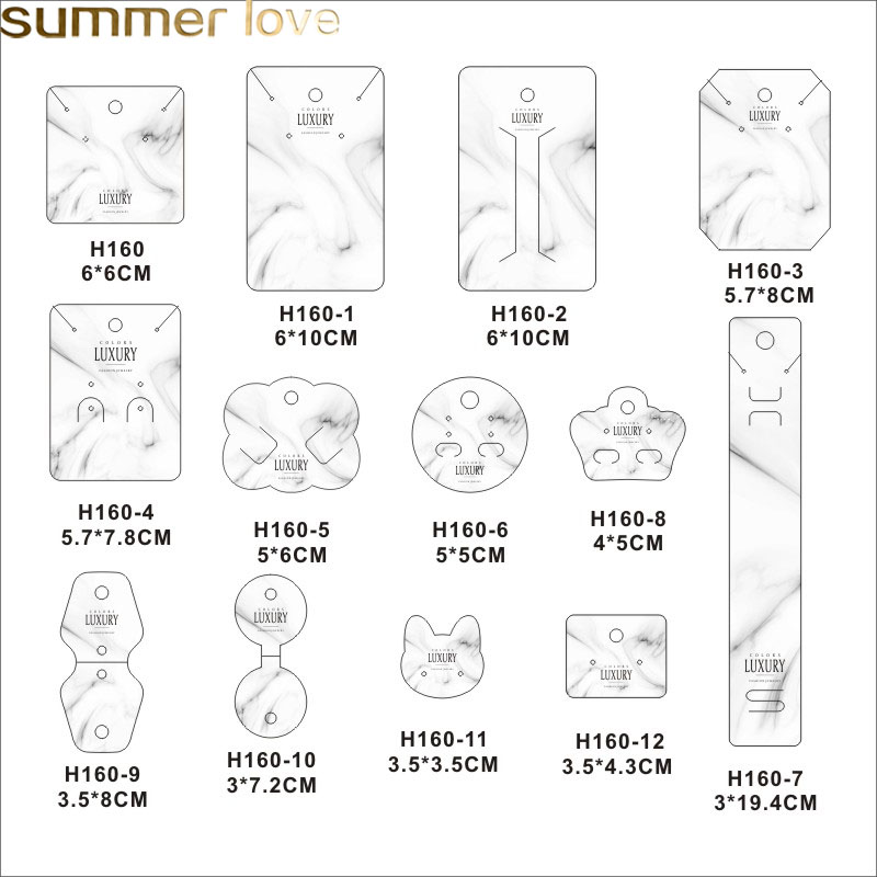 100pcs/lot Hairpin Tags Packing Card DIY Jewelry Card Tag White Marbled Printing Earrings Necklace Display Cards Accessory Customize 2019 
100pcs/lot Hairpin Tags Packing Card DIY Jewelry Card Tag White Marbled Printing Earrings Necklace Display Cards Accessory Customize 2019