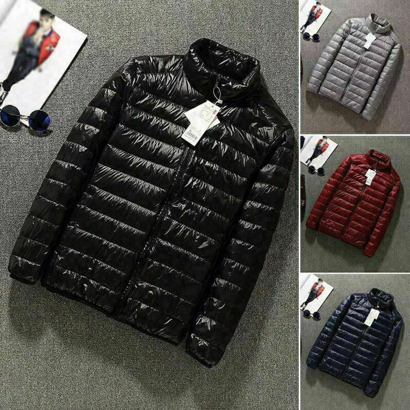 Men's Lightweight 90% Down Jacket Hooded Puffer Parka Coat New coats jackets