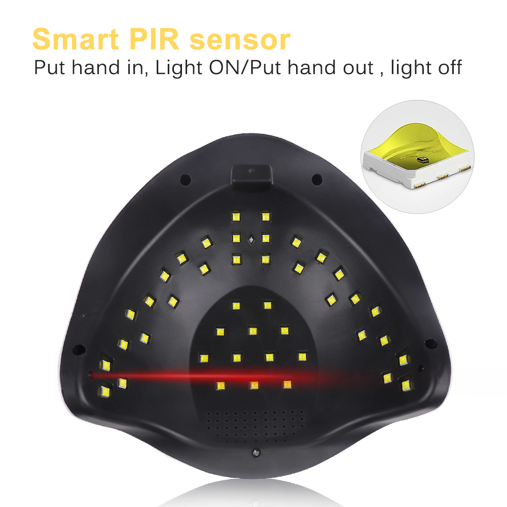 2019 New 80W UV Lamp LED Nail Lamp Nail Dryer For All Gels Polish With 10s/30s/60s/99s Timer Manicure Tool Gel Light LY191228