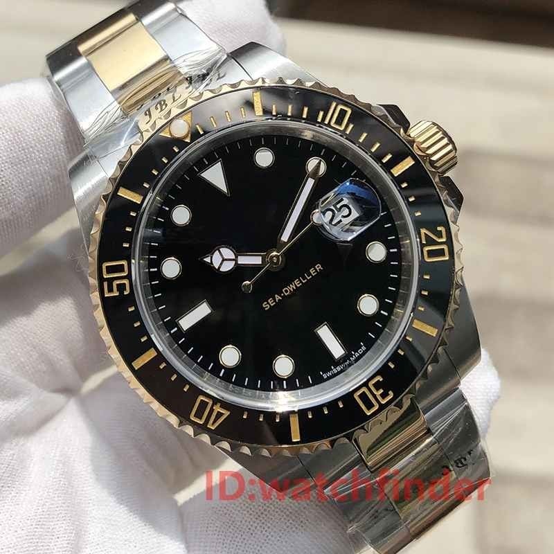 

Ceramic Bezel 43mm Gold RED SEA-DWELLER Stanless Steel Automatic Luxury designer Mens watch man Wristwatches Watches 2019, Slivery;brown