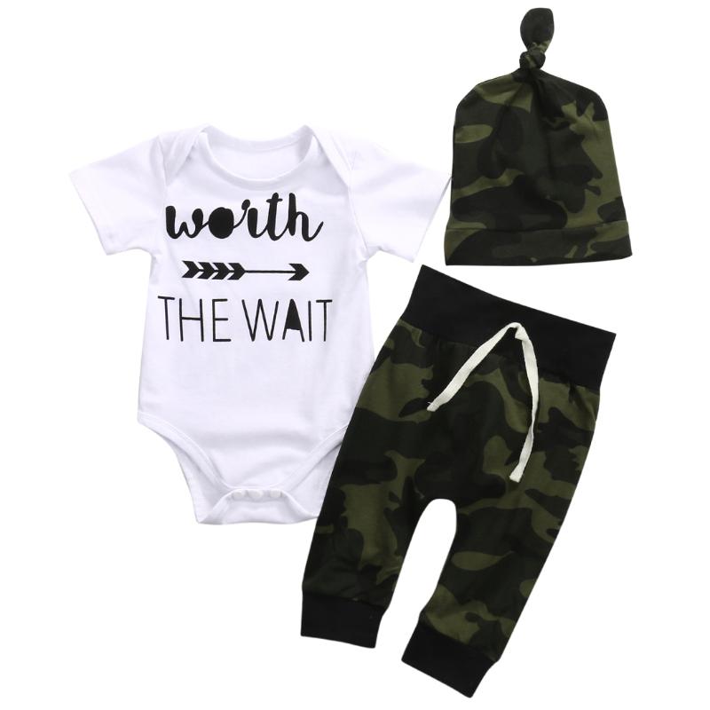 3Pcs Infant Baby Boys Clothes Set Camouflage Pants Short Sleeve Rompers Letter Jumpsuits Camo Green Hats Kid Boys Casual Outfits, Army green
3Pcs Infant Baby Boys Clothes Set Camouflage Pants Short Sleeve Rompers Letter Jumpsuits Camo Green Hats Kid Boys Casual Outfits, Army green