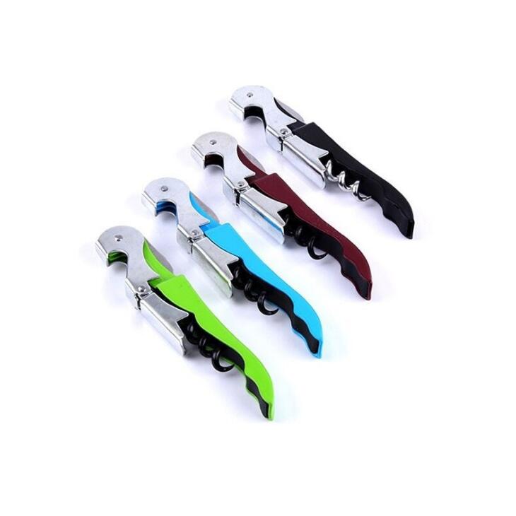 100pcs/lot Wine Corkscrew Opener Stainless Steel Bottle Opener Wine Corkscrew Tool Easy Use Wholesale LX1484