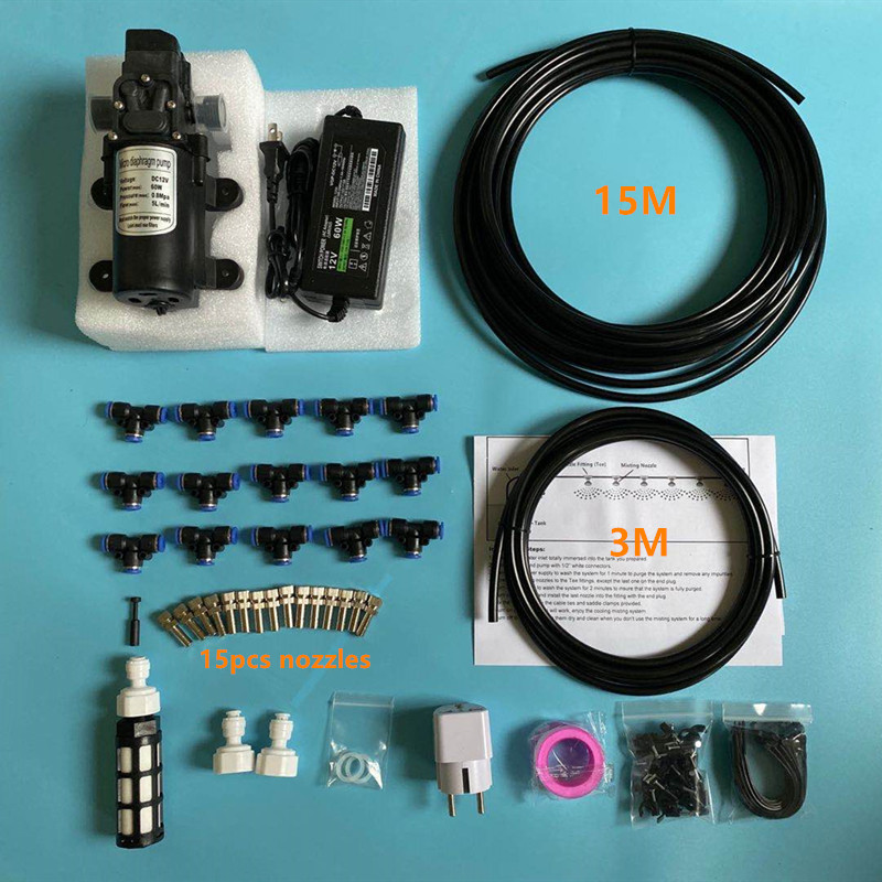 S368 12V Water Spray Electric Diaphragm Pump Kit Portable Misting Water Pump 15M Misting Cooling System For Disinfection
S368 12V Water Spray Electric Diaphragm Pump Kit Portable Misting Water Pump 15M Misting Cooling System For Disinfection