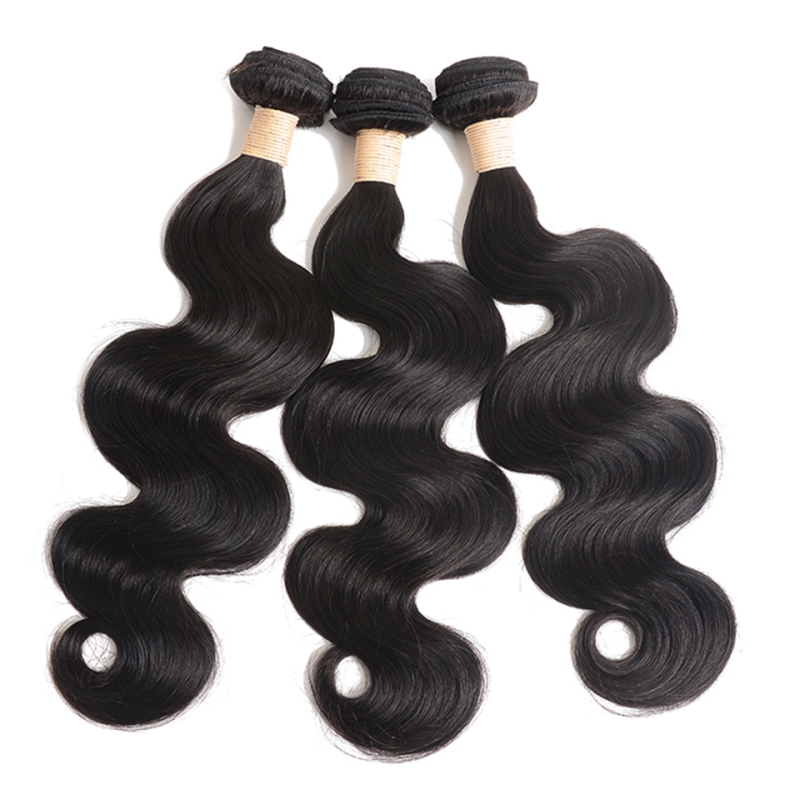 Peruvian 100% Human Hair Brazilian Indian Double Wefts 4 Bundles With 5X5 Lace Closure Body Wave 5 Pieces/lot Natural Color