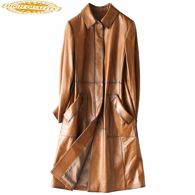 2020 Genuine Leather Jacket Women Spring Autumn casual ladies Jackets Long Slim Real Sheepskin trench Coat Female 28217, Army green
2020 Genuine Leather Jacket Women Spring Autumn casual ladies Jackets Long Slim Real Sheepskin trench Coat Female 28217, Army green