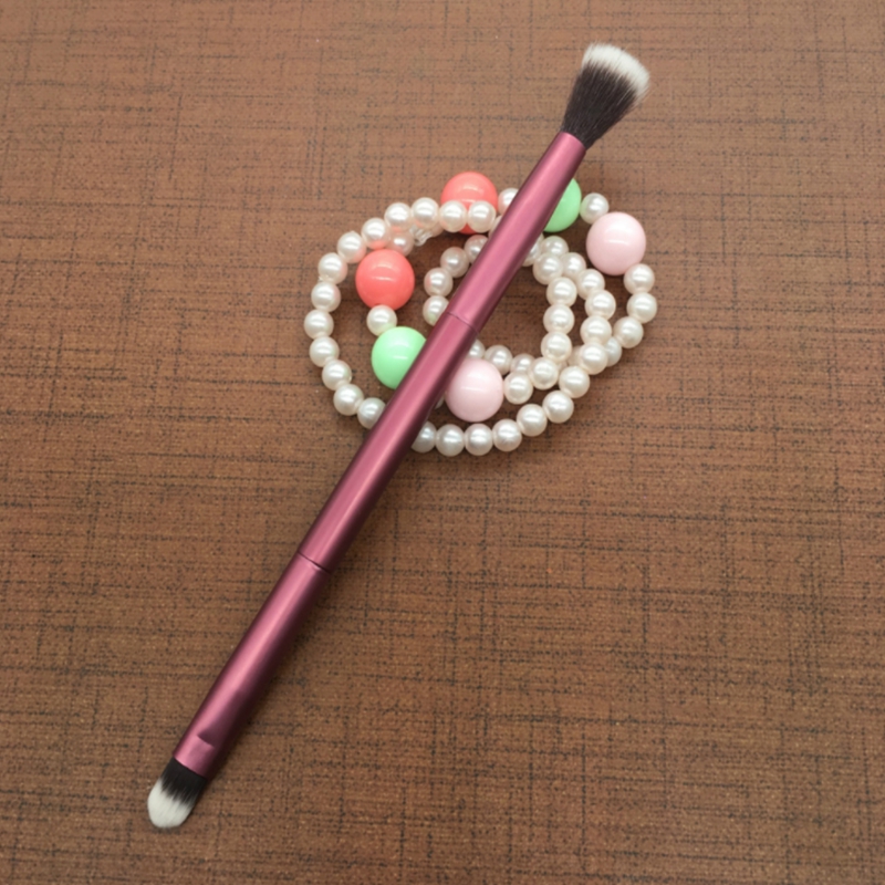 Wholesale Single double-ended aluminium tube eye brush eye shadow brushes Professional Cosmetic Make up Brush tools