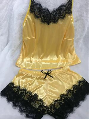 Fashion Sexy Lace Sleepwear Women' Pajama Set Lingerie Temptation Babydoll Nightwear Cute Cami Top and Short pijama mujer, Yellow
Fashion Sexy Lace Sleepwear Women' Pajama Set Lingerie Temptation Babydoll Nightwear Cute Cami Top and Short pijama mujer, Yellow