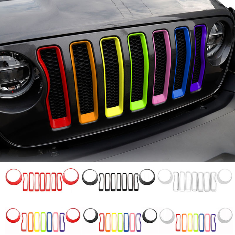 Car Headlight Cover Trim And Front Mesh Grille Ring Decoration For Jeep Wrangler JL 2018+ Car Accessories
Car Headlight Cover Trim And Front Mesh Grille Ring Decoration For Jeep Wrangler JL 2018+ Car Accessories