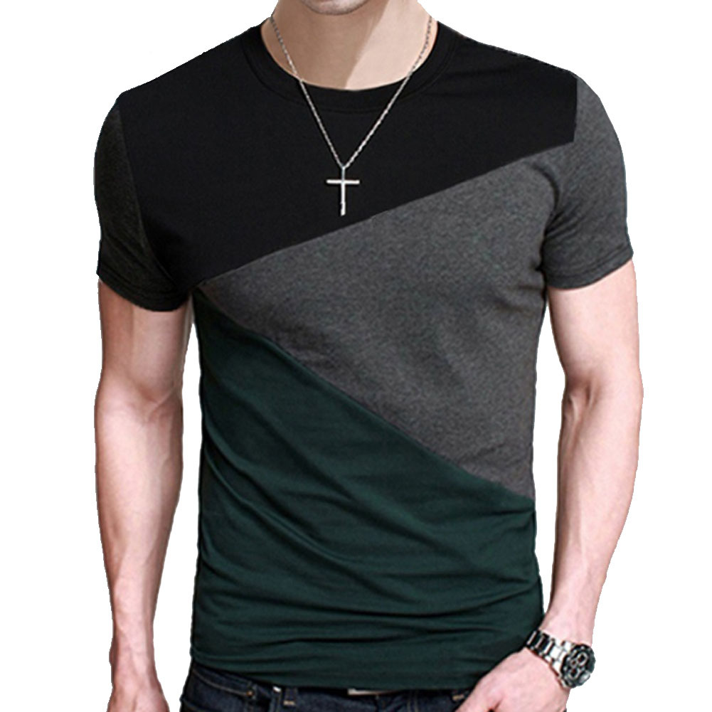 2020 Mens T Shirt Slim Fit Crew Neck T-shirt Men Short Sleeve Shirt Casual tshirt Tee Tops Short Shirt Size
