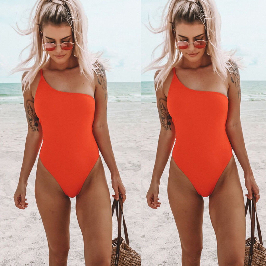 Women Summer Sexy Fashion Single Shoulder Swimsuit Beach Bikini Monokini Bikini Push Up Set Padded Bra 2019
Women Summer Sexy Fashion Single Shoulder Swimsuit Beach Bikini Monokini Bikini Push Up Set Padded Bra 2019