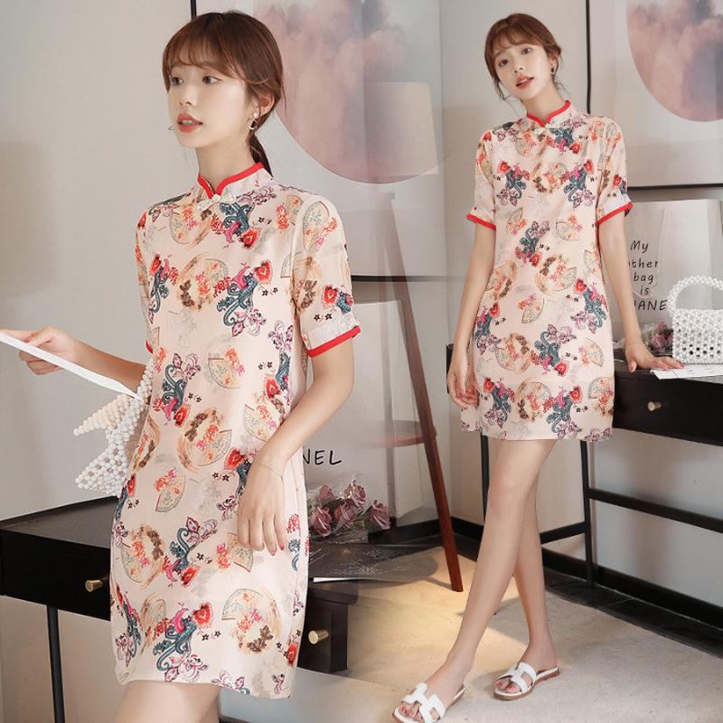 2020 Summer High Quality Floral Chinese Style Sundress Vintage Elegant Plus Size Runway Mini Dress Women Bodycon Party Vestidos, As show
2020 Summer High Quality Floral Chinese Style Sundress Vintage Elegant Plus Size Runway Mini Dress Women Bodycon Party Vestidos, As show