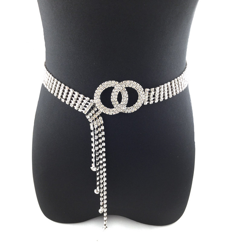 Beautiful Womens Belt Waist Chain with Diamond Designer Woman Belts Fashion Elegant Waist Chains for Women Belt Width 1.8cm