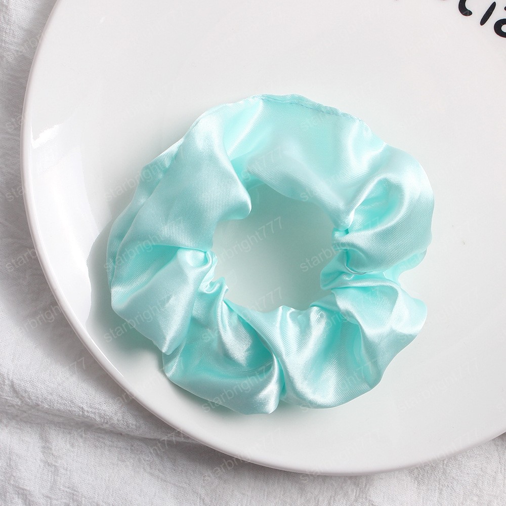 Satin Hair Scrunchies Women Scrunchie Pack Women Elastic Hair Bands Girls Headwear Solid Silky Donut Grip Loop Ponytail Holder