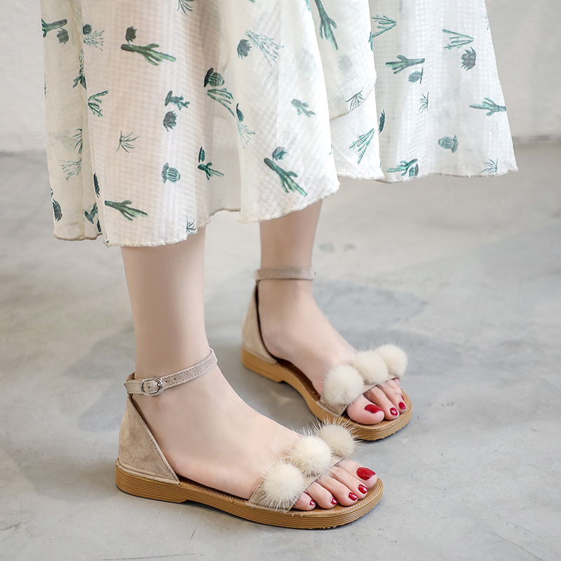 New Bohemia Sandals Flat With Summer Beach Sandalet Women Sandals Fashion Fun Fur Ladies Shoes Shallow Big Size, Apricot
New Bohemia Sandals Flat With Summer Beach Sandalet Women Sandals Fashion Fun Fur Ladies Shoes Shallow Big Size, Apricot