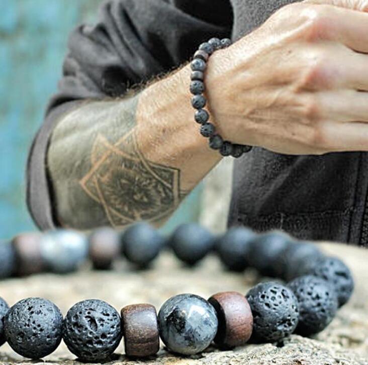 8mm Volcanic Stone Wood Bead Hand String Natural Stone Bracelet Energy Jewelry for Men and Women
8mm Volcanic Stone Wood Bead Hand String Natural Stone Bracelet Energy Jewelry for Men and Women