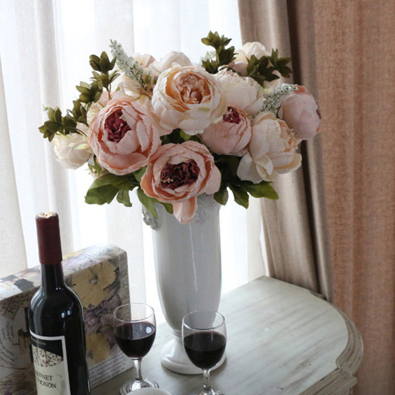 47cm Flower Bunch European Artificial Peony Decorative Party Silk Fake Flowers Peonies For Home Hotel DIY Wedding Decoration, Autumn bean paste
47cm Flower Bunch European Artificial Peony Decorative Party Silk Fake Flowers Peonies For Home Hotel DIY Wedding Decoration, Autumn bean paste