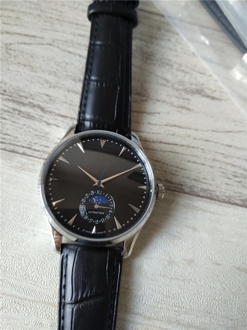 Luxury watch Man watch Stainless steel luxury business style wristwatch mechanical automatic movement New watches leather strap jl08