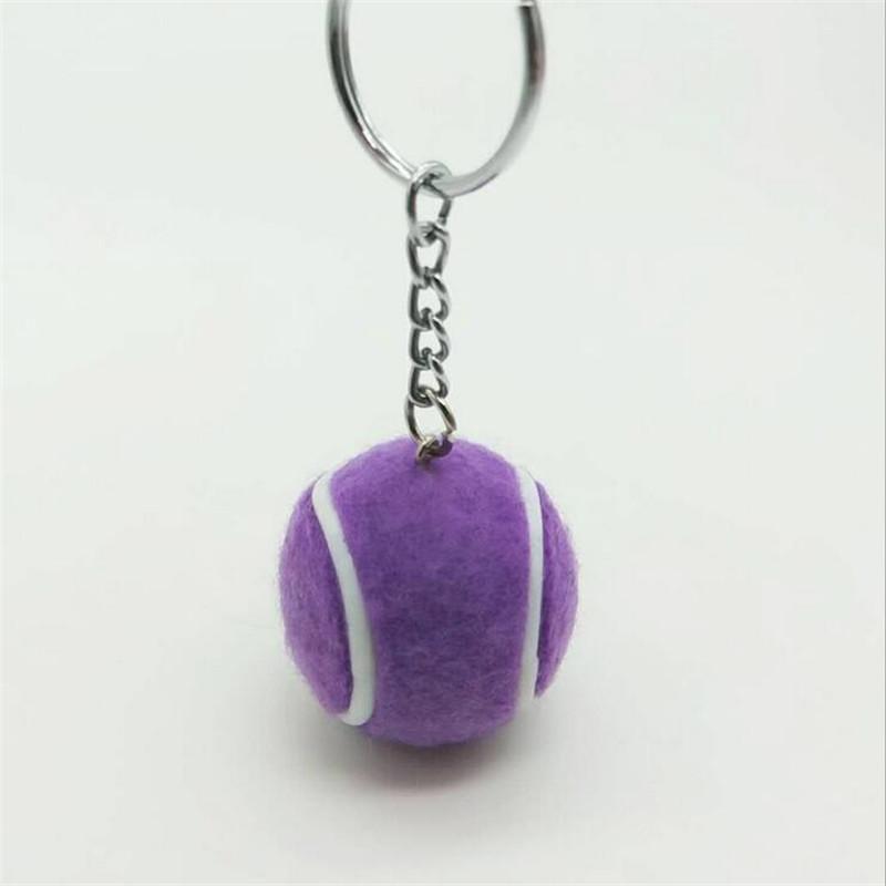 20pcs/Lot 3.5cm Tennis Creative Keychains For Bag Hanging Key Holder Metal Alloy Key Chains Key Ring Souvenir Gifts Wholesale