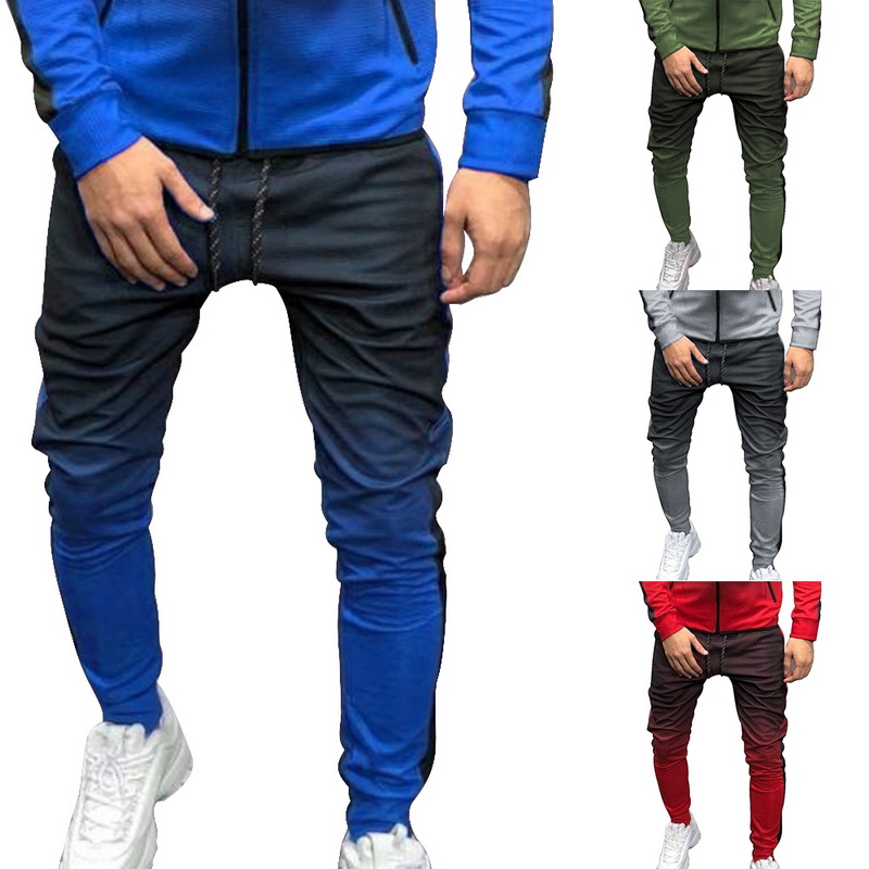Men Running Pants Gradient Slim Male New Stitching Elasticity Pants Man Fitness Joggers Trousers Gym Sports Pants, Blue
Men Running Pants Gradient Slim Male New Stitching Elasticity Pants Man Fitness Joggers Trousers Gym Sports Pants, Blue