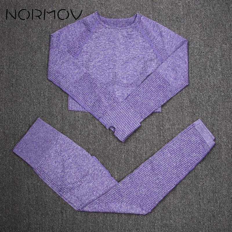 NORMOV Women Seamless Long Sleeve Yoga Set Fitness Sports Suits Gym Clothing High Waist Running Leggings Workout Pants Shirts, Purple leggings
NORMOV Women Seamless Long Sleeve Yoga Set Fitness Sports Suits Gym Clothing High Waist Running Leggings Workout Pants Shirts, Purple leggings