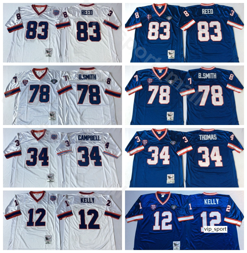 NCAAA Football 12 Jim Kelly 34 Thurman Thomas Jerseys 78 Bruce Smith 83 Ander Reed Team Blue White Man Vintage Stitch, 83 white
NCAAA Football 12 Jim Kelly 34 Thurman Thomas Jerseys 78 Bruce Smith 83 Ander Reed Team Blue White Man Vintage Stitch, 83 white