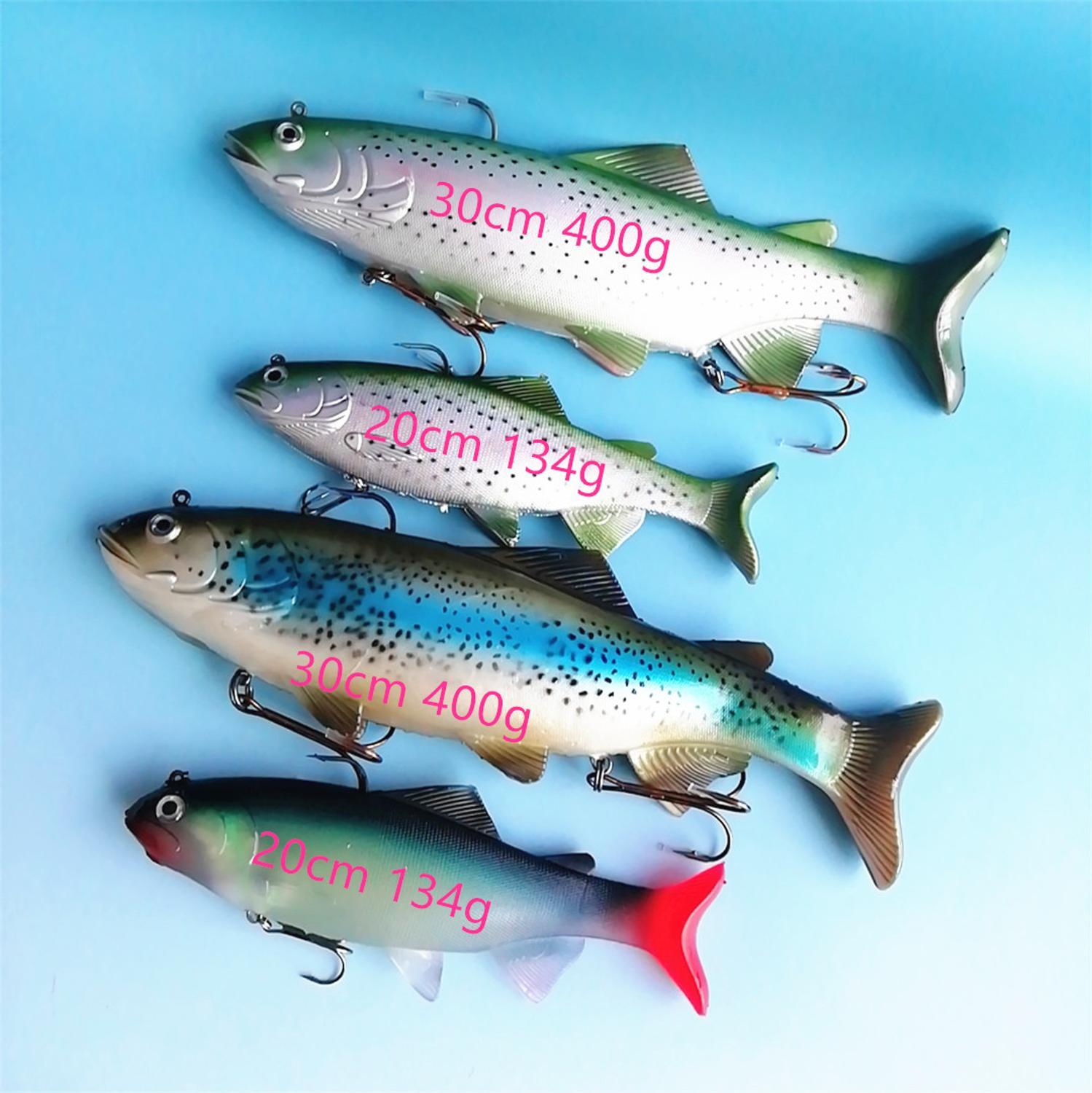Swolfy 1Pc 134g 400g Big Size Soft Fish Bait Deep Sea Fishing Lures Swimbait Isca Artificial Soft Bait Lure Fishing Tackle T200602