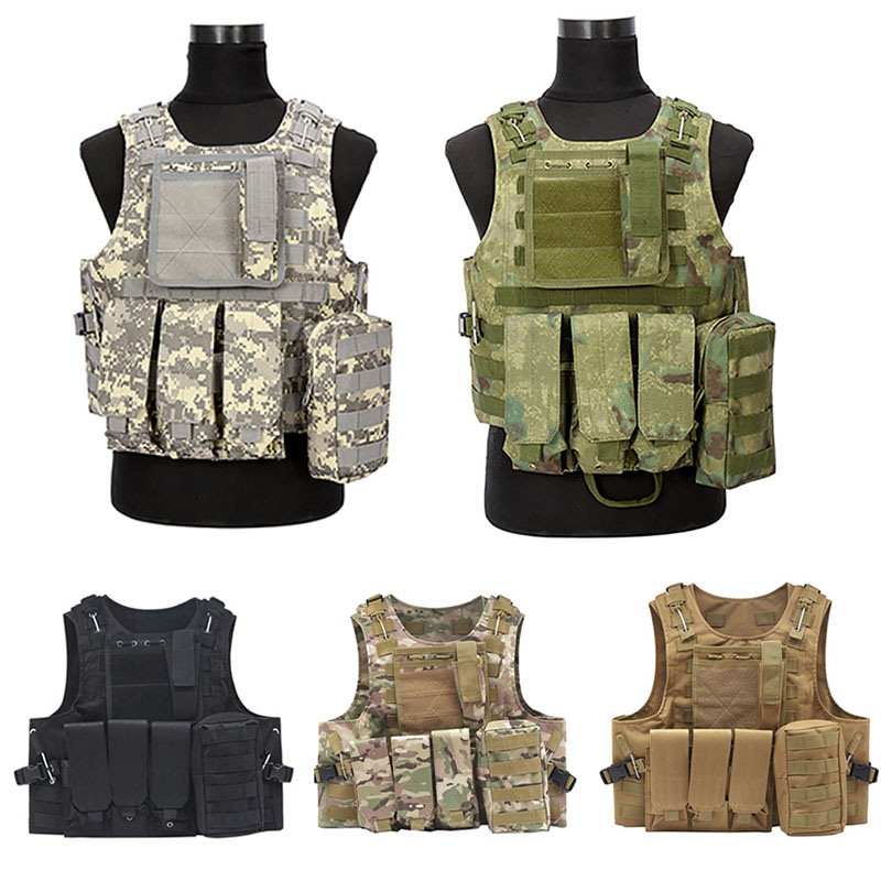 NEW Camouflage Hunting Tactical Vest Wargame Body Molle Armor Hunting Vest CS Outdoor Equipment with 5 Colorsun
NEW Camouflage Hunting Tactical Vest Wargame Body Molle Armor Hunting Vest CS Outdoor Equipment with 5 Colorsun