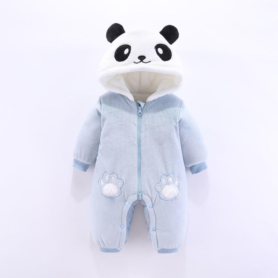 2019 Winter Panda Baby Hoodie Rompers Overalls Bodysuit Jumpsuit Newborn Girl Boy cotton Snowsuit Kids infant Snow Wear clothes