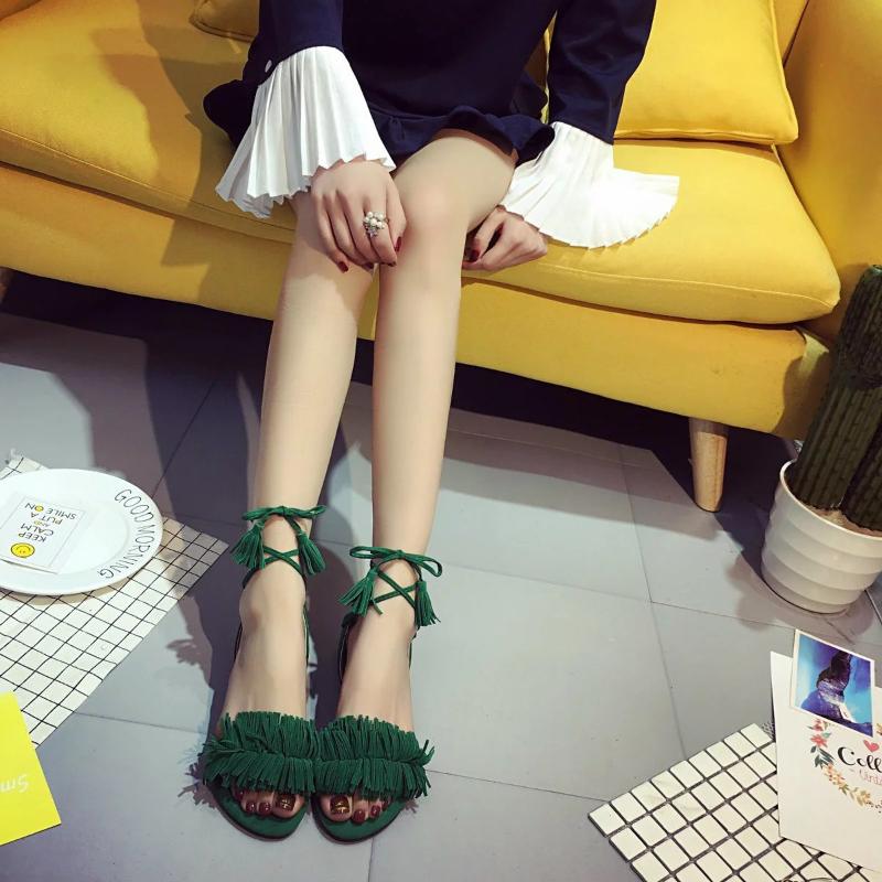 2020 New Summer Ankle Strap Sandals Women's Lace-Up Flats Open Toe Casual Party Solid Flock Shoes Rome Plus Size 35-42, Black
2020 New Summer Ankle Strap Sandals Women's Lace-Up Flats Open Toe Casual Party Solid Flock Shoes Rome Plus Size 35-42, Black