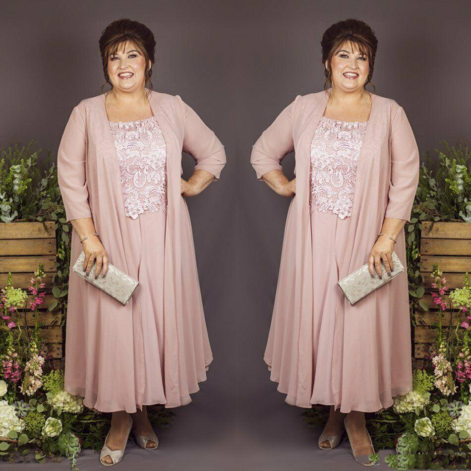 Ankle Length Plus Size Mother of Bride Dress with Coat 2019 Lace Chiffon 3/4 Sleeve Mother of Groom Suit Wedding Party Gowns
Ankle Length Plus Size Mother of Bride Dress with Coat 2019 Lace Chiffon 3/4 Sleeve Mother of Groom Suit Wedding Party Gowns