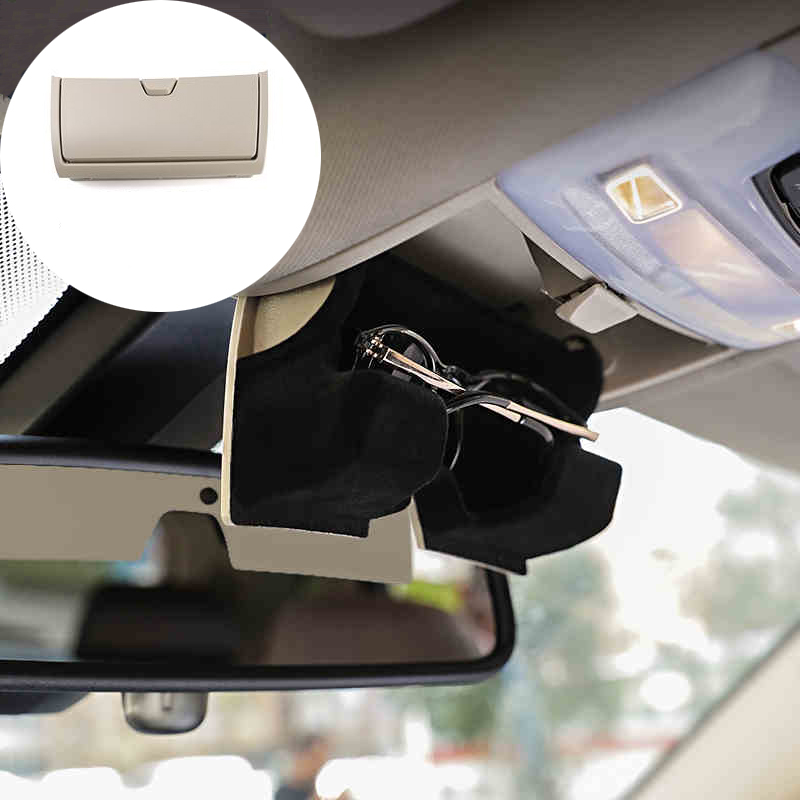 Car styling Sunglasses storage Box Organizer Eye Glasses Holder Box Case For BMW X5 X6 E70 E71 F15 F16 Auto Accessories
