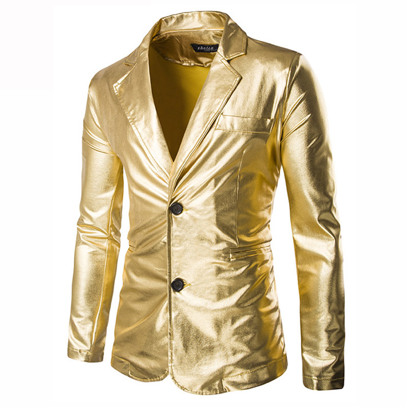 Men Bronzing Bright Surface Acting Suit Fashion Personality Cool Coat Men' Casual PU Leather Jacket Blazer, Black
Men Bronzing Bright Surface Acting Suit Fashion Personality Cool Coat Men' Casual PU Leather Jacket Blazer, Black
