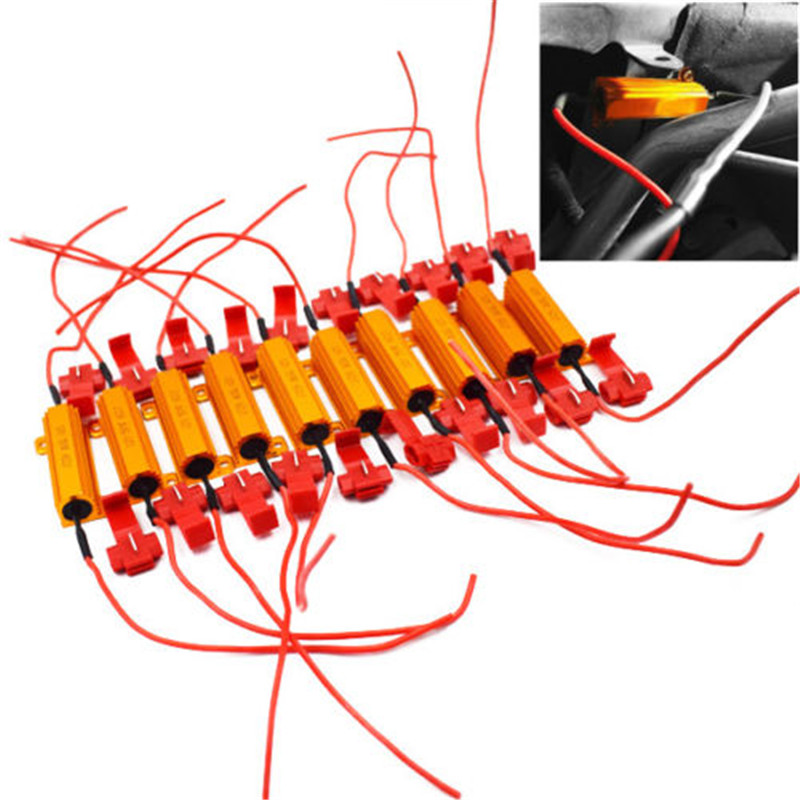 10X 50W 6 ohm Load Resistors LED Flash Rate Turn Signals Light Indicator Controllers Brake Motorcycle With 8 Quick Wire Clip
10X 50W 6 ohm Load Resistors LED Flash Rate Turn Signals Light Indicator Controllers Brake Motorcycle With 8 Quick Wire Clip