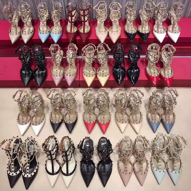 2019 new V rivets pointed-toe high heels stiletto high heel sandals 3 straps sandals patent leather women's wedding shoes, White matte
2019 new V rivets pointed-toe high heels stiletto high heel sandals 3 straps sandals patent leather women's wedding shoes, White matte