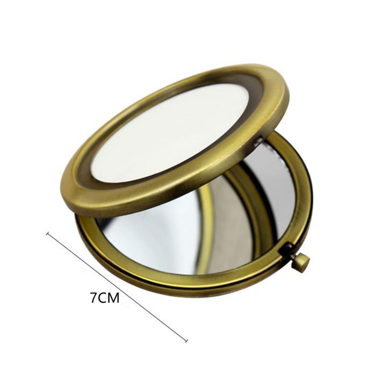 Free Shipping 70mm Pocket Compact Mirror favors Round Metal Silver Makeup Mirror Promotional Gift 200PCS/LOT F2017224