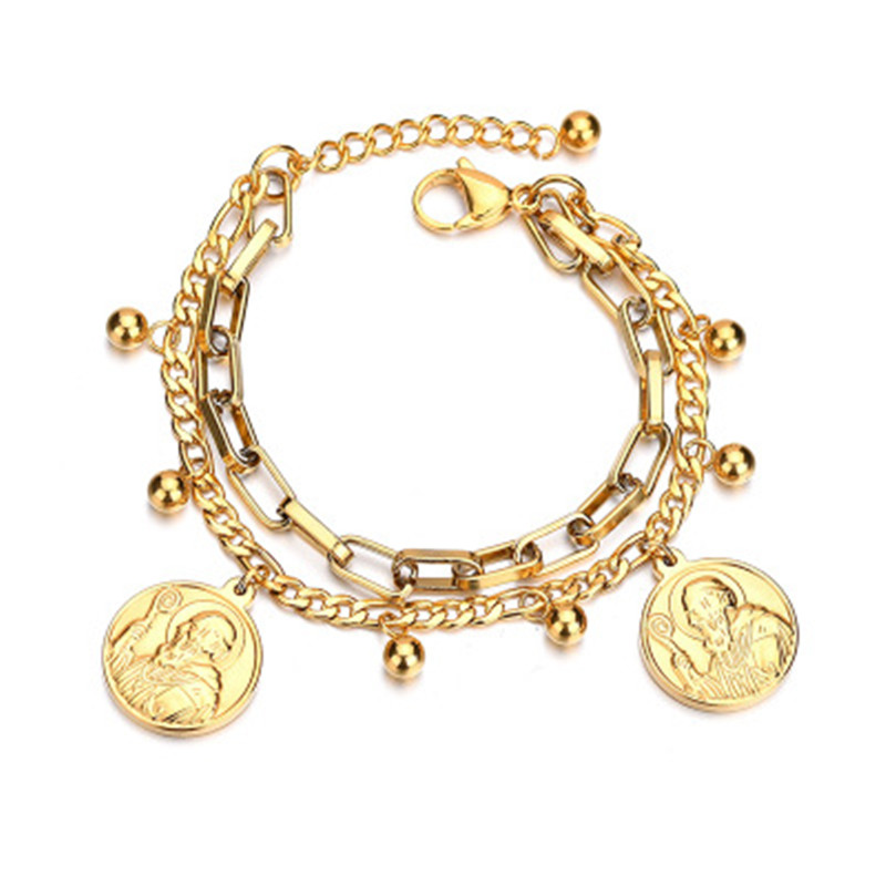 New Fashion Christian Jesus Portrait Double stainless Steel Bracelet For Women Girls Personality Bangle Jewelry Accessory
New Fashion Christian Jesus Portrait Double stainless Steel Bracelet For Women Girls Personality Bangle Jewelry Accessory