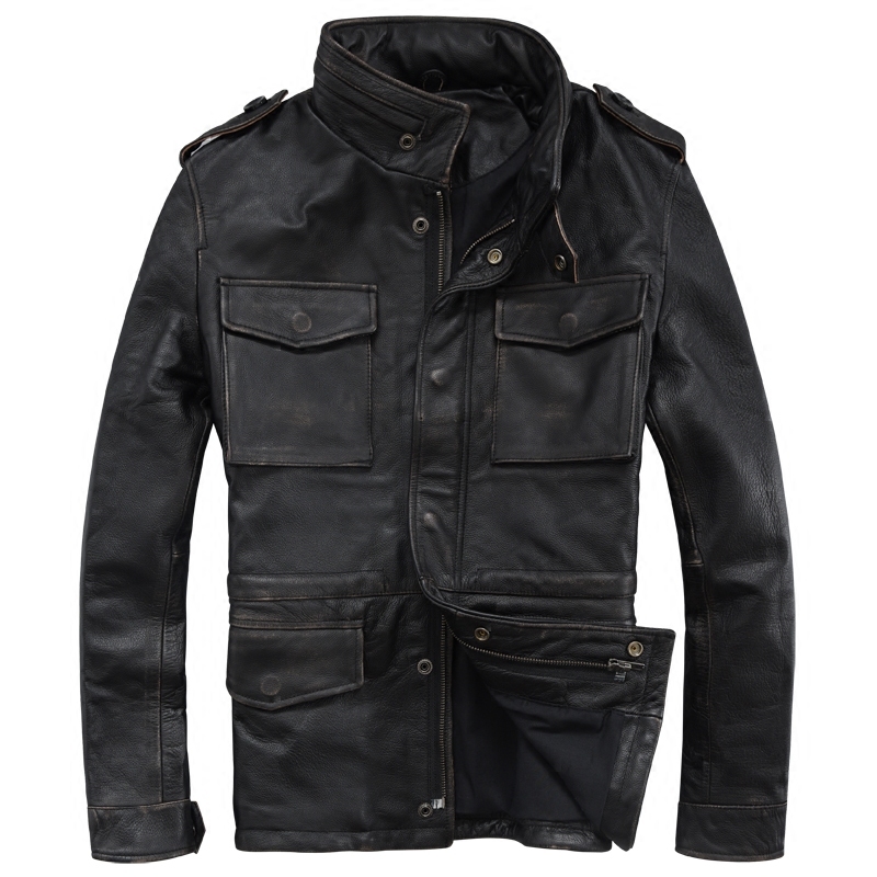 2020 Vintage Black Men M65 Leather Jacket Plus Size 4XL Genuine Thick Cowhide Russian Natural Safari Leather Coat FREE SHIPPING
2020 Vintage Black Men M65 Leather Jacket Plus Size 4XL Genuine Thick Cowhide Russian Natural Safari Leather Coat FREE SHIPPING