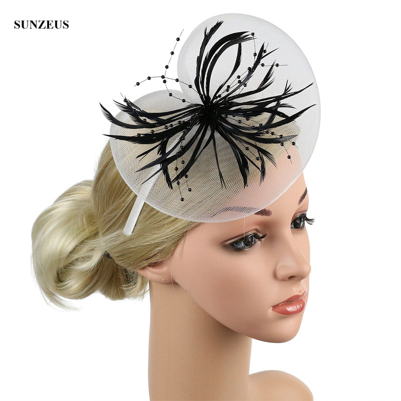 Wedding Hats For Women Elegant Bride Party Hat Tulle Feathers Headdress With Band accesorios de boda SQN045
Wedding Hats For Women Elegant Bride Party Hat Tulle Feathers Headdress With Band accesorios de boda SQN045