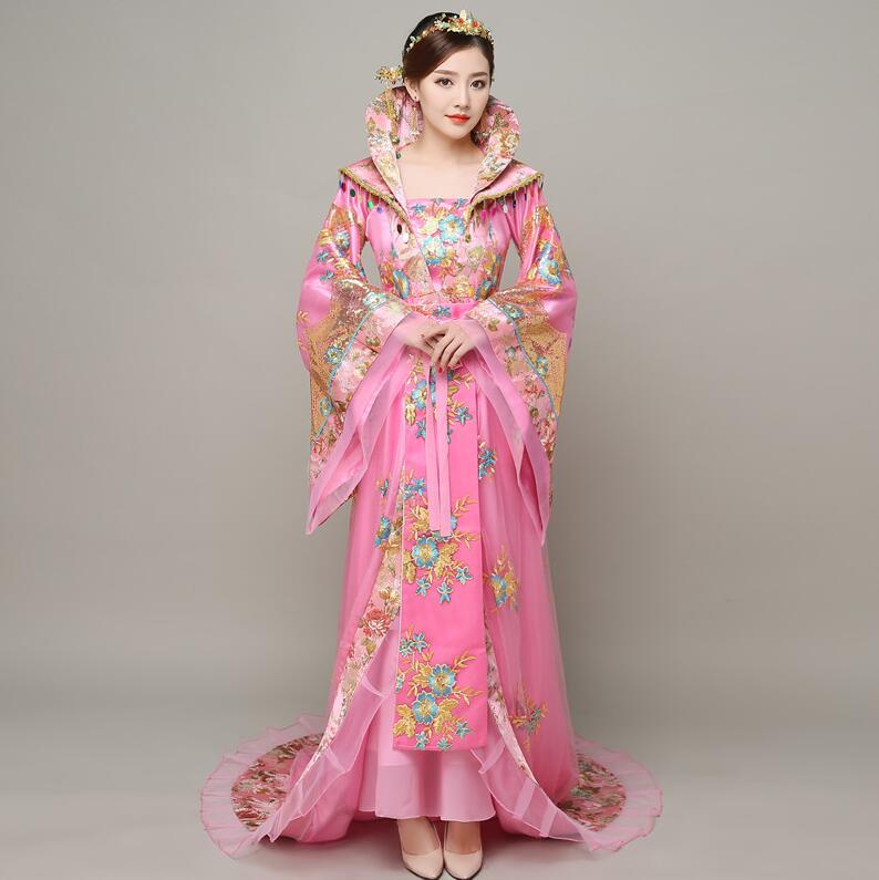 Oriental Ancient Queen Dress Tang Dynasty Fairy Long Tailed Costume Empress Clothing Traditional Princess Ancient China Royal Women Dress